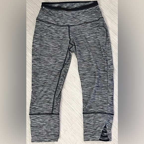 Prana Space Dye Capri - Crop Length Leggings in Grey and Black Color Size - Picture 1 of 7